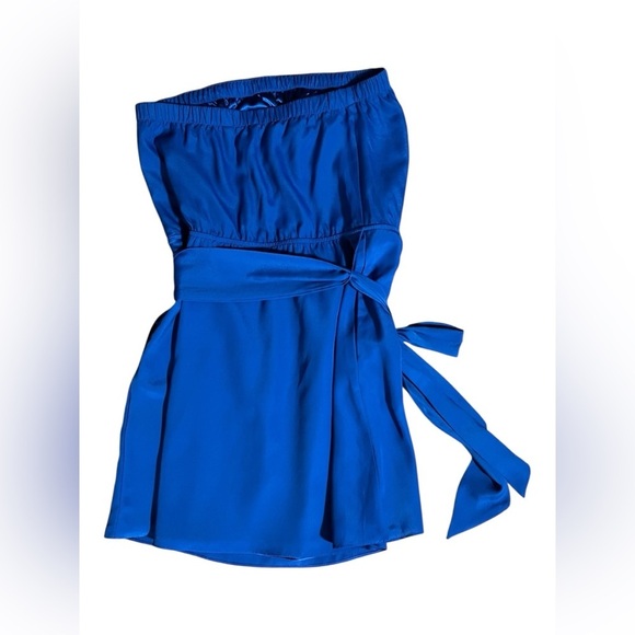 🟠Express Royal Blue Strapless Dress XS - Picture 2 of 5